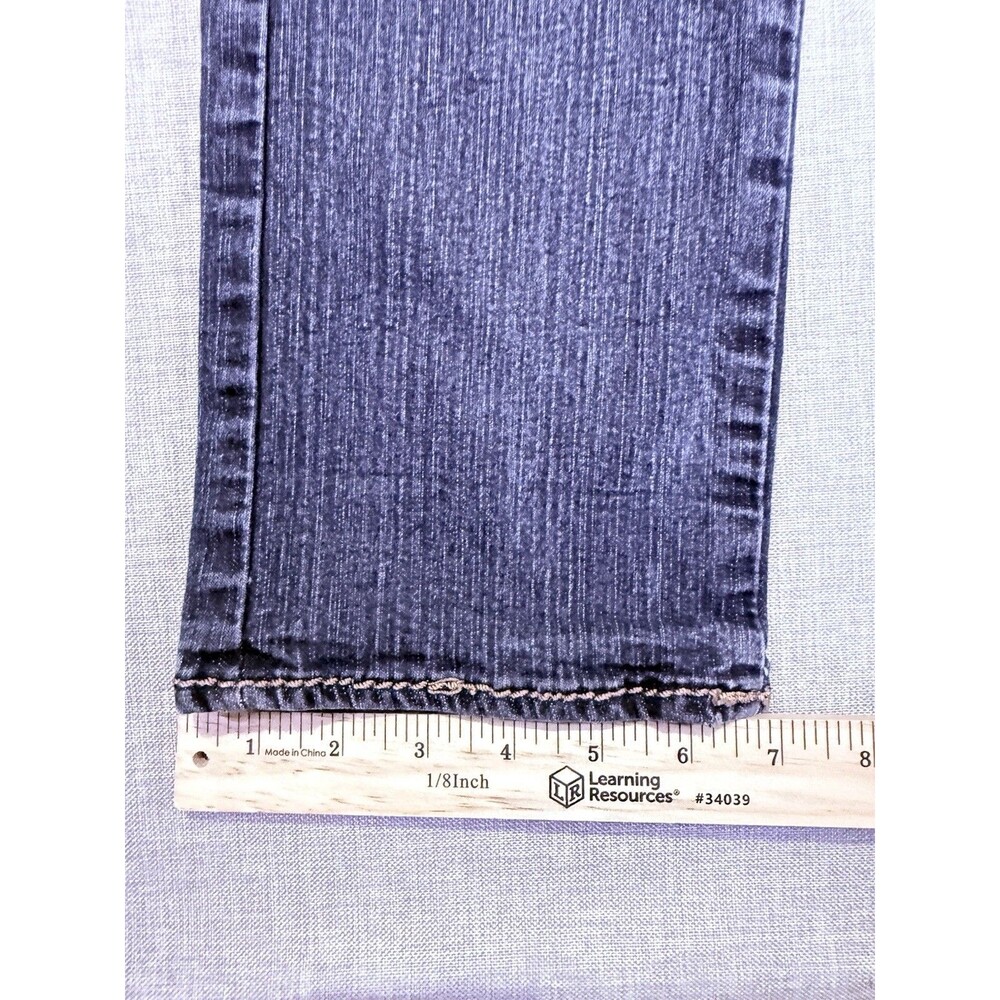 Apple Bottoms Jeans Women 10 Bootcut Dark Wash Y2K Embroidered Logo Low Rise - Picture 3 of 11